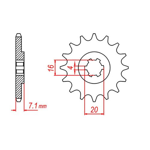 MTX 10 Tooth Front Sprocket for Suzuki GT200 1979-1982