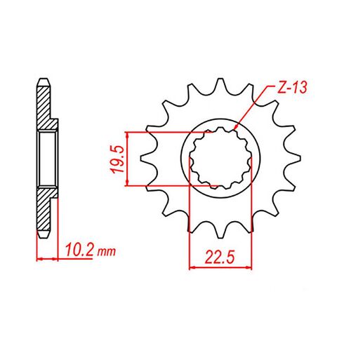 MTX 13 Tooth Front Sprocket for Suzuki DRZ250 2001-2020