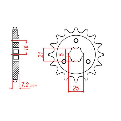 MTX 14 Tooth Front Sprocket for Suzuki DR600S 1985-1986