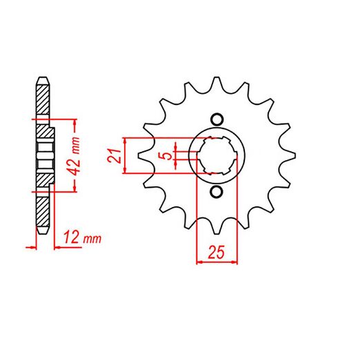 MTX 16 Tooth Front Sprocket for Yamaha XS250 1983