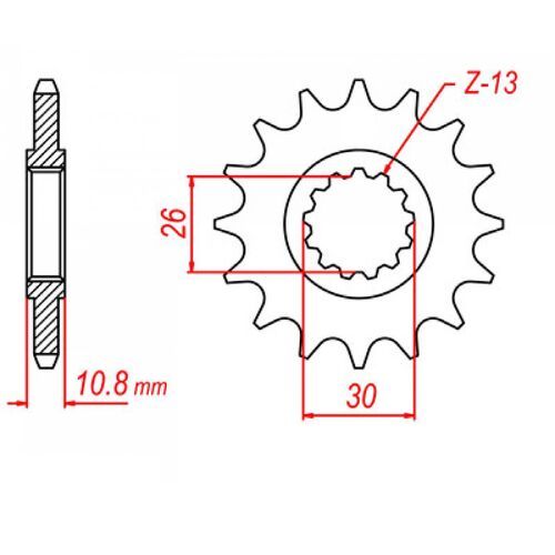 MTX 14 Tooth Front Sprocket for Yamaha FZ1S FAZER 2008-2013