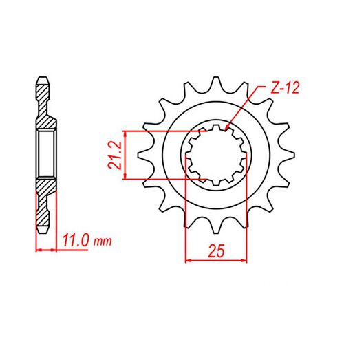 MTX 13 Tooth Front Sprocket for Husqvarna TE310 2009-2010