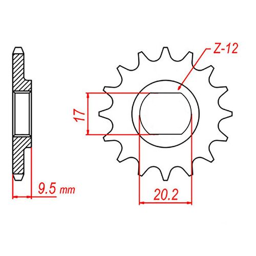 MTX 11 Tooth Hornet Front Sprocket for KTM 50 SX 2009