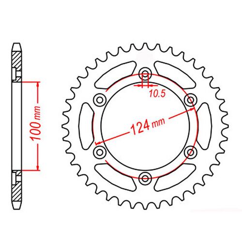 MTX 37 Tooth Rear Sprocket for Ducati 620 Sport 2002-2003