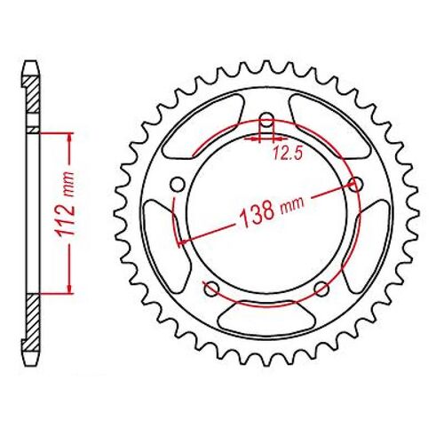 MTX 41 Tooth Rear Sprocket for Honda CBR500R 2013-2018