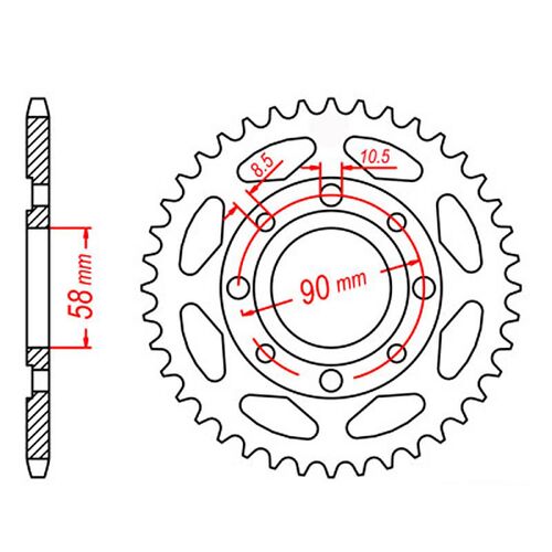 MTX 36 Tooth Rear Sprocket for Honda CT125 1984-1988