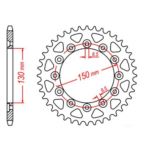 MTX 40 Tooth Rear Sprocket for Honda XR600R 1985-1990