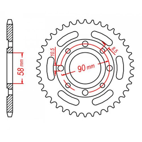 MTX 32 Tooth Rear Sprocket for Honda CB200 TWIN 1975