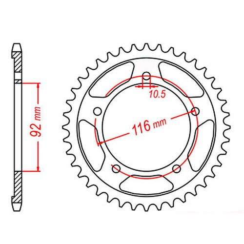 MTX 41 Tooth Rear Sprocket for Kawasaki ZX14 ABS 2013