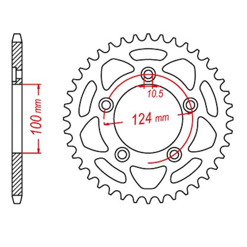 MTX 46 Tooth Rear Sprocket for Ducati Scrambler Flat Track Pro 2016