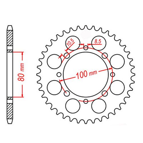 MTX 46 Tooth Rear Sprocket for GasGas TXT Trails 200 2009