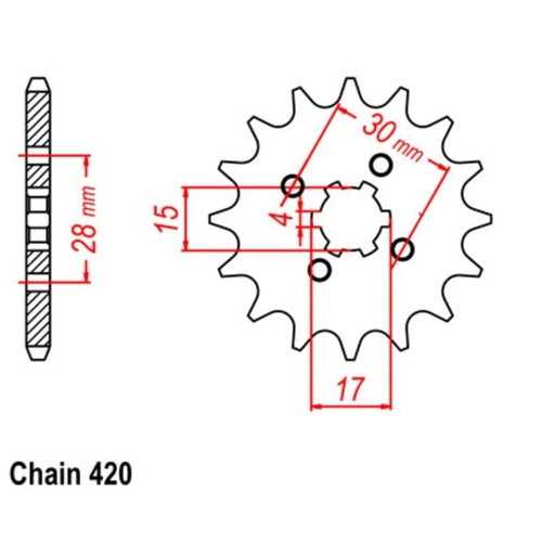 Supersprox 13 Tooth Steel Front Sprocket for Honda XL75 1977-1979