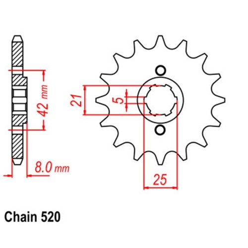 Supersprox 13 Tooth Steel Front Sprocket for Yamaha TT600R 1997