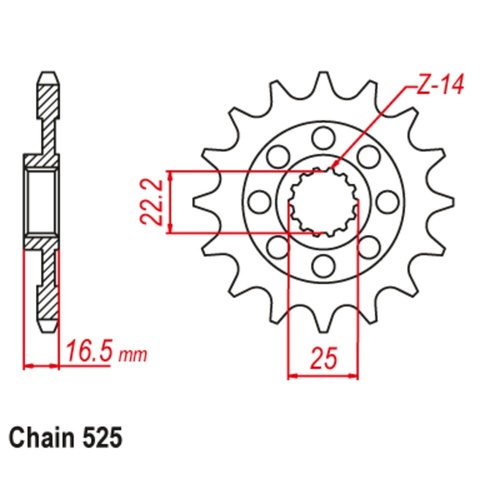 Supersprox 15 Tooth Steel Front Sprocket for Ducati Monster 1000S 2006-2007