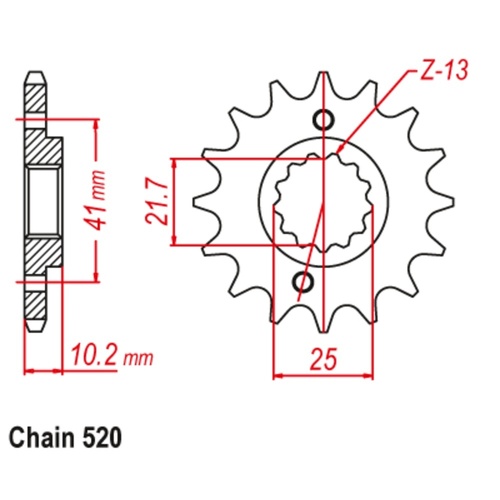 Supersprox 16 Tooth Steel Front Sprocket for Honda NX650 Dominator 1991-2002