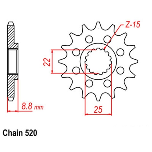 Supersprox 13 Tooth Steel Front Sprocket for Husaberg FE450 2009-2012