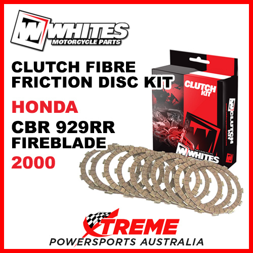 Whites Honda CBR929RR Fireblade 2000 Clutch Fibre Friction Disc Kit