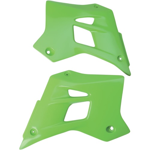UFO Green Radiator Shrouds for Kawasaki KDX 200 1995-2018