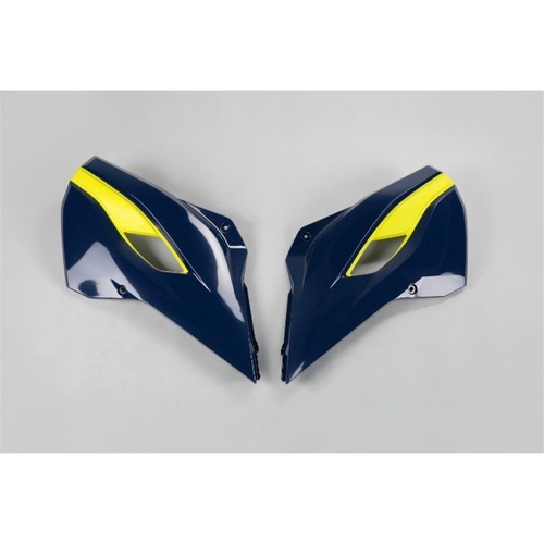 UFO White & Yellow Radiator Shrouds for Husqvarna TC 250 2016-2016