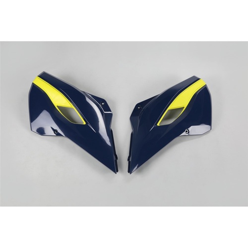 UFO Blue & Yellow Radiator Shrouds for Husqvarna TC 125 2014-2015