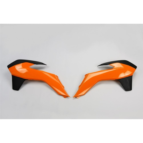 UFO Orange & Black Radiator Shrouds for Ktm EXC-F 500 2014-2016