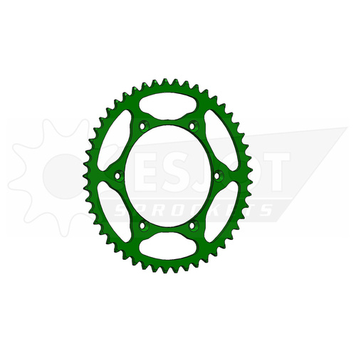 ESJOT 49 Tooth Ultralight Steel Green Rear Sprocket for Kawasaki KX 250 X 2021-2024