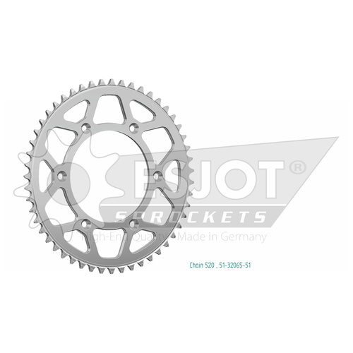 ESJOT 51 Tooth Alloy Rear Sprocket for CF Moto 450 SR 2022-2024