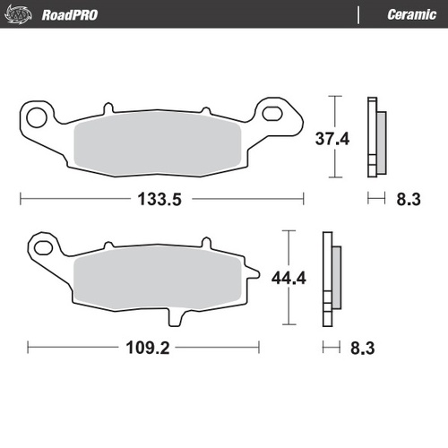 Moto Master Front Left Ceramic Brake Pad for Suzuki SV 650 S 1999-2015