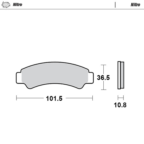 Moto Master Front Left Nitro Brake Pad for Cf MOTO C-Force 625 L 2018-2024