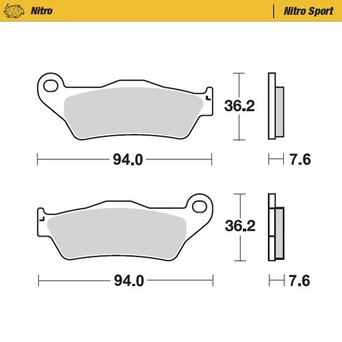 Moto Master Front Left Nitro Sport Brake Pad for Husaberg FX 470 2001-2002