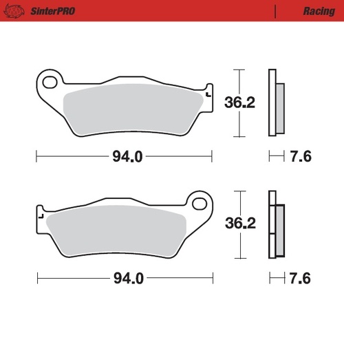 Moto Master Front Left Racing Brake Pad for Vor EN 400 2000