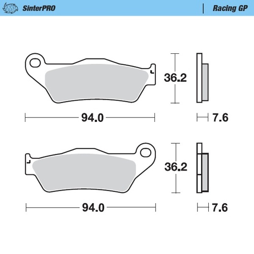 Moto Master Front Left Racing GP Brake Pad for Sherco 450 SCF Factory 2019-2020