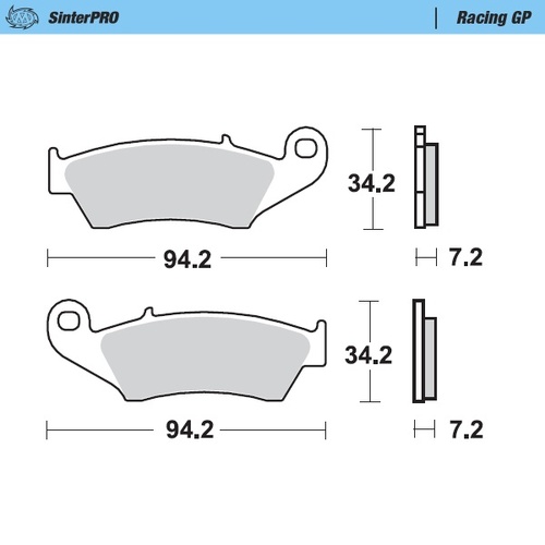 Moto Master Front Left Racing GP Brake Pad for Beta RR 480 4T 2015-2024