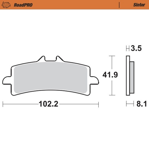 Moto-Master Front Left Sintered Brake Pads for Ducati Streetfighter V4 SP2 1103 2023-2024