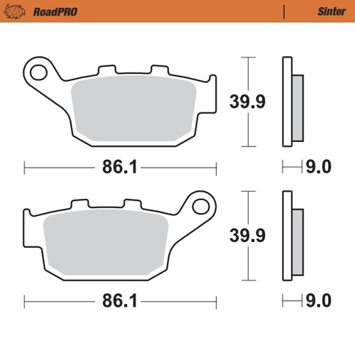 Moto-Master Rear Sintered Brake Pads for Honda X-ADV 750 Travel Edition 2019-2020