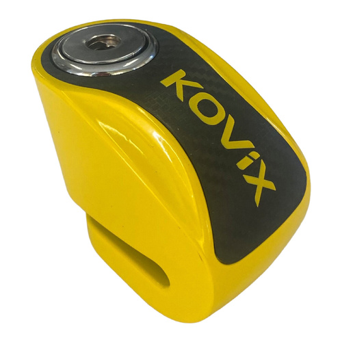 Kovix Overlord Disc Lock Yellow with Reminder Cable