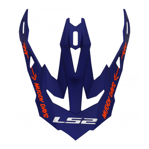 LS2 MX700 Peak Cargo Blue/Fluro Orange Helmet Peaks