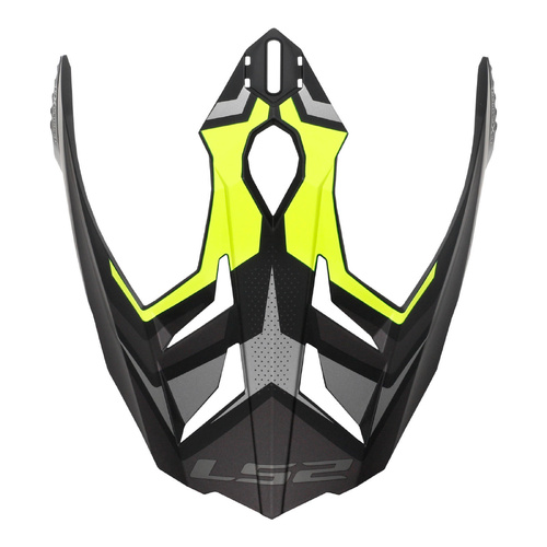 LS2 MX701 Peak Focus M.Titanium H-V Yellow Helmet Peaks