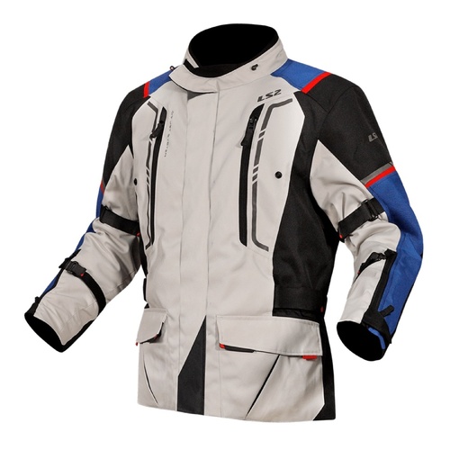 LS2 Narvik Men's Jacket Blue/Black/Grey/Red (5XL)
