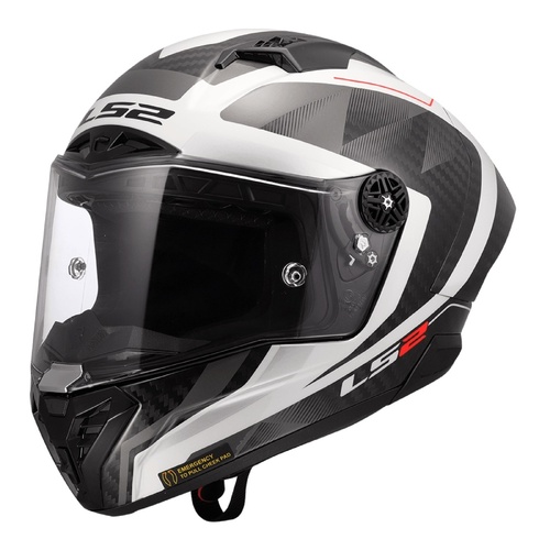 LS2 FF805 Thunder GP Aero Raute Helmet (S) White/Grey Road Helmet