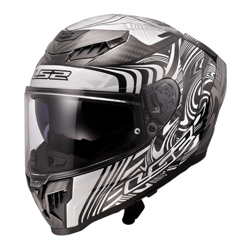 LS2 FF807 Dragon Enthum Black/Silver (XS) Road Helmet