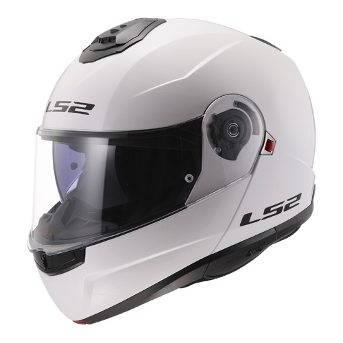 LS2 FF908 Strobe II Flip Front (M) White Road Helmet