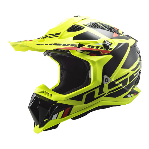 LS2 MX700 Subverter Evo (XL) Stomp Hi-Vis Yellow/Black Off-Road Helmet