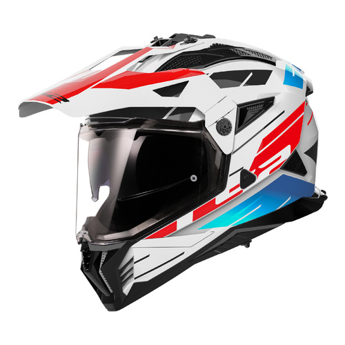 LS2 MX702 Pioneer II (XL) Namib White/Red/Blue Adventure Helmet