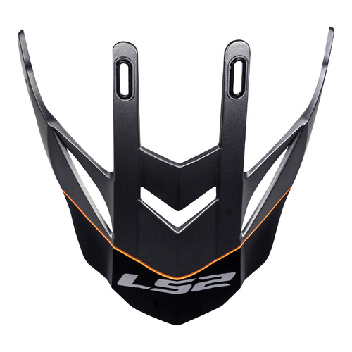 LS2 MX436 Pioneer Peak Element Matte Titanium/Orange Helmet Peaks