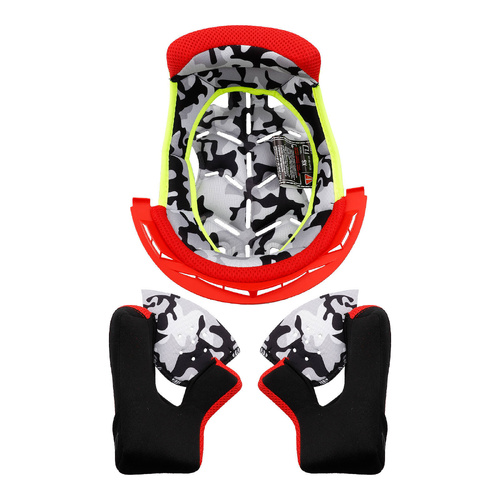 LS2 MX437 Fast Evo Liner Red Cheek Pads (M)