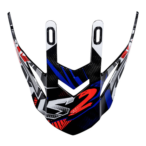 LS2 MX437/MX437J Fast Peak Strong Red/White/Blue Helmet Peaks