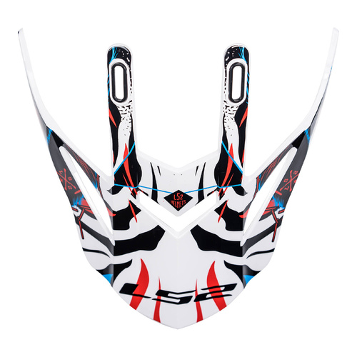 LS2 MX437 Peak Beast Black/White Helmet Peaks