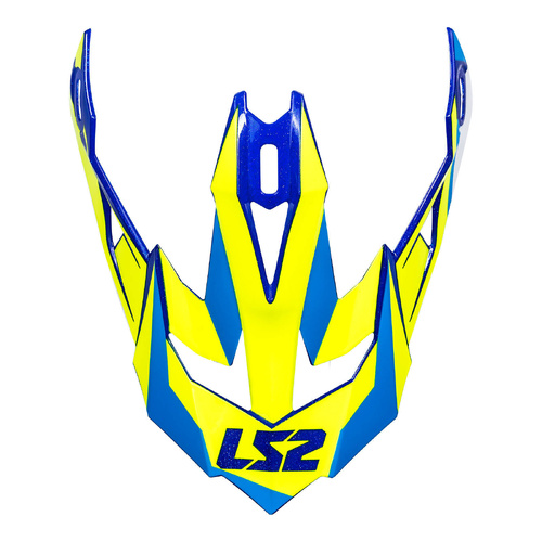 LS2 MX470 Subverter Peak Nimble White/Blue/Yellow Helmet Peaks