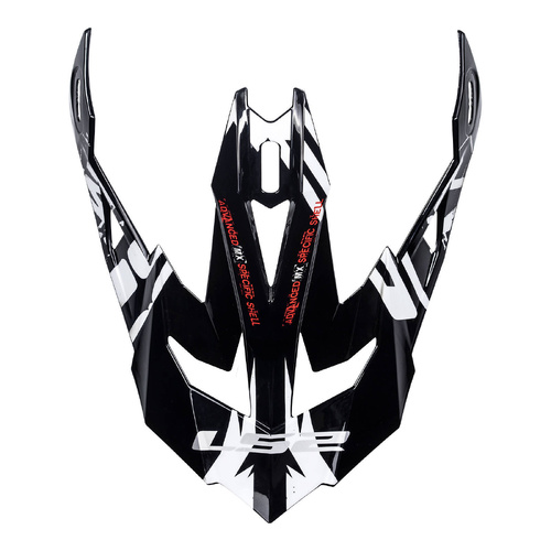 LS2 MX470 Subverter Peak Emperor Black/White/Red Helmet Peaks